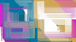 The color texture is filled with distortions in the form of rectangular shapes and stripes.