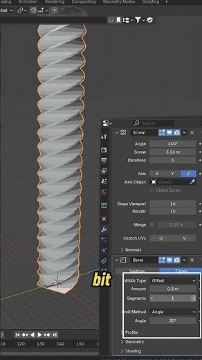 Blender Screw Modifier Trick – Model Spiral Shapes FAST 🌀🔩