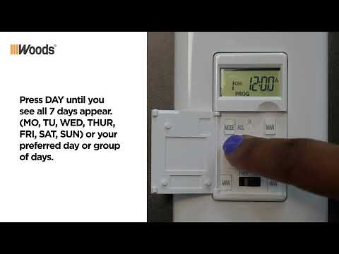 Woods 59020 in wall timer instructions