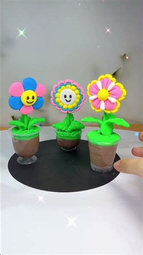 Simple Craft | Make a pink flower ornament out of clay! #diy #crafts