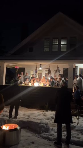 We often light our Hanukkah candles in the window to share the light with neighbors. This week we invited friends to bring their menorahs over to light together. When we ran out of space inside, we carried our light outdoors with the hope of sharing it even more widely. ✨❄️🤍 Happy Hanukkah! | The Forest Feast