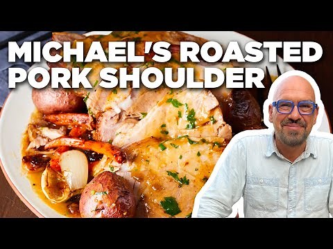 Michael Symon's Roasted Pork Shoulder with Pan Gravy | Food Network