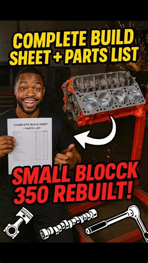“Rebuilding a Small Block Chevy 350 — From Bare Block to Street-Ready Powerhouse! 💪🔥” #chevy