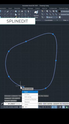 CONVERT to POLYLINE #joincommand #splinedit #autocadtips #architecture #polyline #autocadtraining