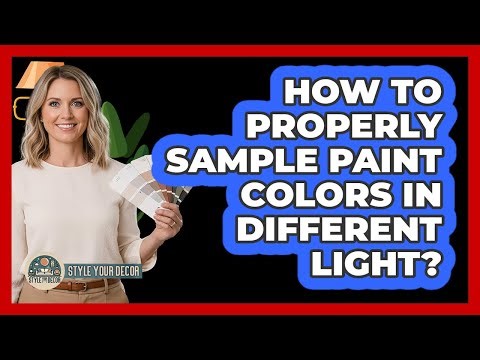 How To Properly Sample Paint Colors In Different Light?