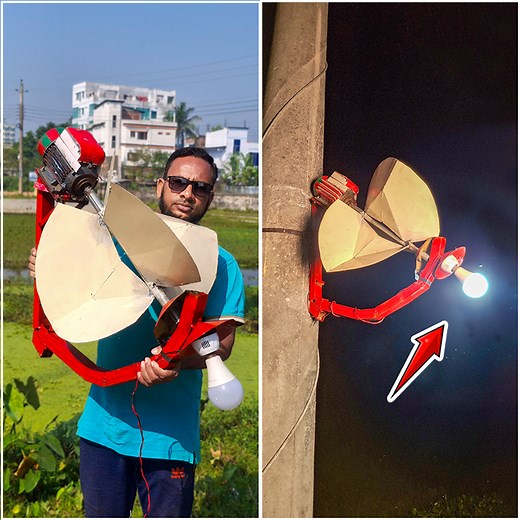 This wind turbine works with an extendable pole- free electricity | Dian Creative