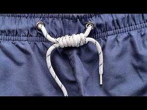 How to tie a beautiful drawstring on your pants. Simple knot