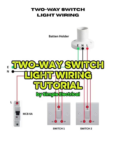 Two-Way Switch Light Wiring Tutorial Explained