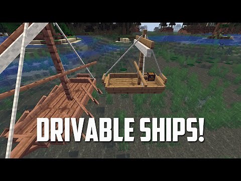 Small Ships Mod (Drivable Sailing Ships in Minecraft)