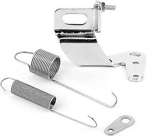 Throttle Return Spring Kit, Car Carburetor Throttle Cable Bracket with Dual Return Spring Set Stainless Steel Parts with Spacer and Bracket Replacement Return Spring Kit