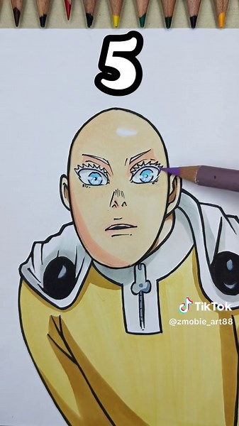 How to Draw Saitama from One Punch Man: Step by Step