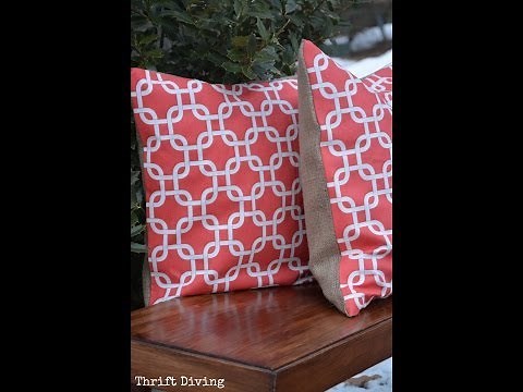 How to Make a No Sew Pillow - DIY TUTORIAL - Thrift Diving