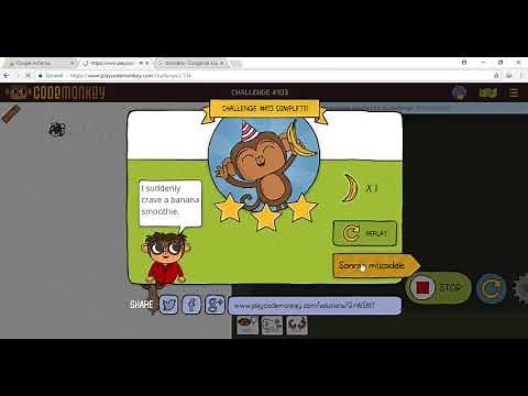 play code monkey 101 - 102 - 103 - 104 - 105 challenge level