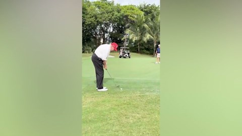 Trump ‘winning’ with sweet golf shot during latest round