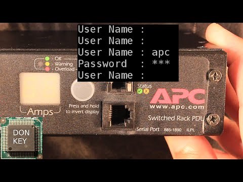 APC PDU #3 Howto reset the password under linux and windows step-by-step