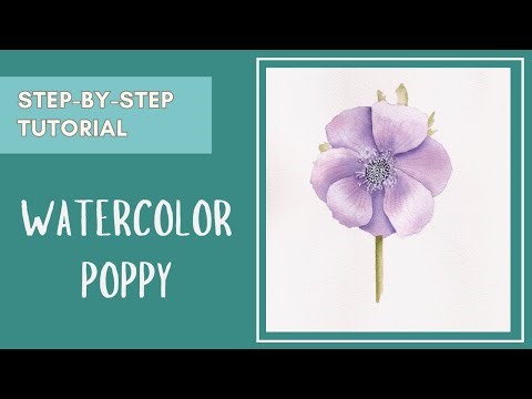 Poppy – Step-by-step watercolor tutorial for beginners