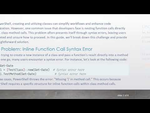 How to Nest Function Calls in PowerShell Class Methods Inline