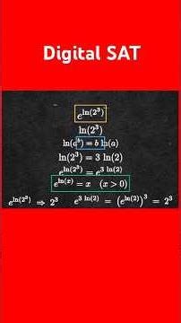 Why Does e ln(2^3) Equal 8 Digital SAT