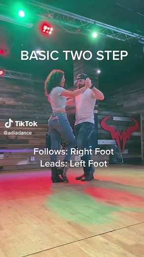 Learn the Basic Two-Step Dance with Right Foot Follows and Left Foot Leads