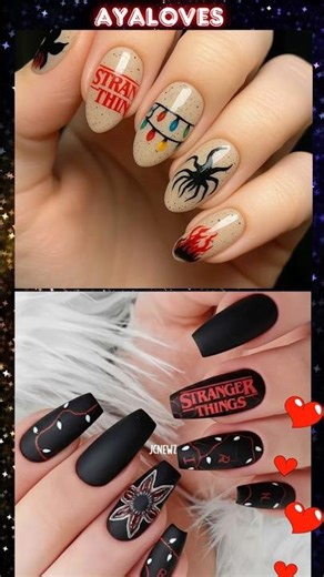 Stranger Things Aesthetic Nails 🔻💅 Iconic Designs