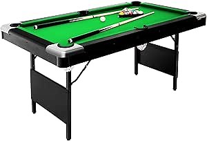 Portable Pool Table, Foldable Billiards Table for Kids Adults, Mini Pool Table with Full Set Pool Table Accessories