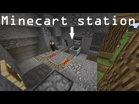 Automatic Minecart Station - Minecraft