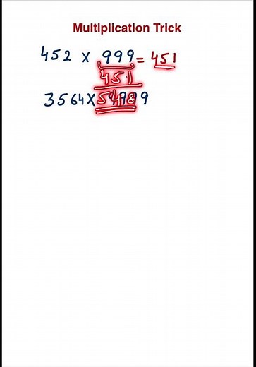 Multiply 99×99 & 999×999 in Seconds | Easy Math Trick Without Calculator