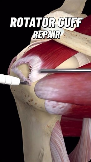 A rotator cuff repair of the supraspinatus involves surgically reattaching the torn tendon to the humeral head, often using sutures and anchors to secure it back to its original position. The procedure is typically performed arthroscopically, though in some cases, an open or mini-open approach may be used. The goal is to restore tendon integrity and function while allowing the shoulder to regain strength and mobility. Recovery varies depending on the size of the tear, surgical technique, and ind