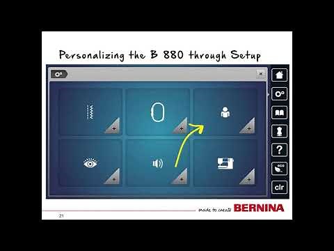 Bernina 880 Meet the Machine Mastery Class 1