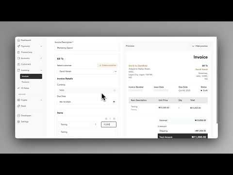 How to create an invoice on Lync