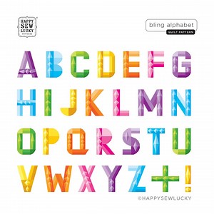 BLING Alphabet Quilt Pattern - PDF - Etsy