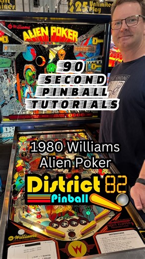 90 Second Gameplay Tutorial for 1980 Williams Alien Poker Pinball Machine! If you’re liking these tutorials please share them! 𝐃𝐢𝐬𝐭𝐫𝐢𝐜𝐭 𝟖𝟐 𝐏𝐢𝐧𝐛𝐚𝐥𝐥 𝐀𝐫𝐜𝐚𝐝𝐞 𝐡𝐚𝐬 𝐨𝐯𝐞𝐫 𝟏𝟎𝟎 𝐏𝐢𝐧𝐛𝐚𝐥𝐥 𝐌𝐚𝐜𝐡𝐢𝐧𝐞𝐬 𝐚𝐥𝐥 𝐬𝐞𝐭 𝐨𝐧 𝐅𝐫𝐞𝐞 𝐏𝐥𝐚𝐲! Pay one low admission price and play as much as you want for an hour or all day. District 82 is located in De Pere, WI. Only 15 minutes from Lambeau Field. Current Full Game List Here: https://district82.com/game-list/ #arcade, #g