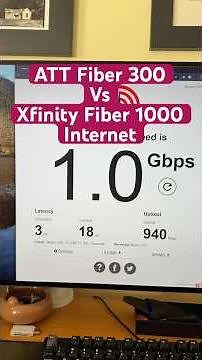 ATT Fiber 300 Internet vs Xfinity Fiber 1000 #fiberinternet #tech #internetprovider