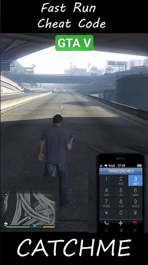 GTA V Enhanced Cheat Code for Fast Runing | Catch me #gtav #cheatcodes