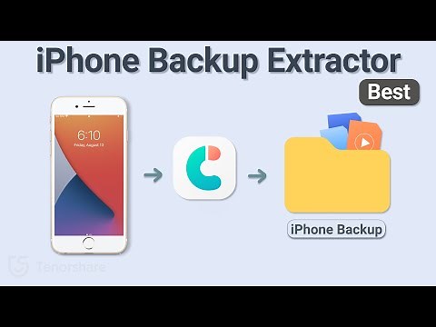 The Best iPhone Backup Extractor - Tenorshare iCareFone