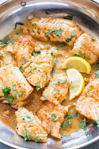 Buttered Cod Fish in Skillet (VIDEO)