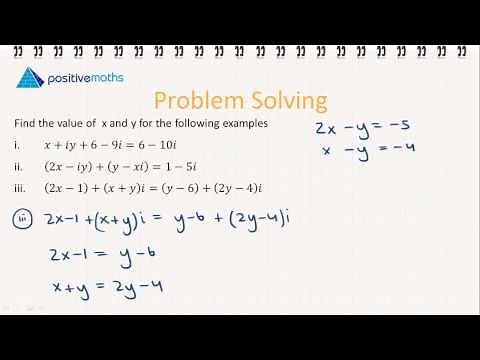 3.1.l Complex numbers 7 - Equality of complex numbers