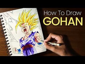 How To Draw Gohan Step by Step | Dragon Ball Z Art | Easy Anime Drawing