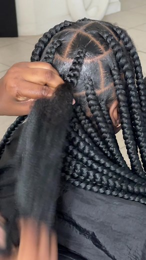 Sleek Large Knotless Braids on Natural Hair 🔥🔥🔥 My Braid & Loc Gel is unmatched!!! Ordering/ Booking link in bio! #poincianabraider #kissimmeebraider #orlandobraider #braidedhair #knotlessbraids