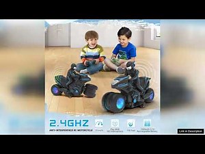 RC Motorcycle Remote Control Motorcycle with RGB Wheels Lights 360 degree Rotations Review