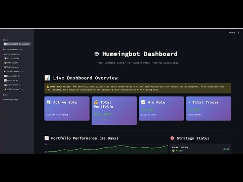 Hummingbot Dashboard Setup Service - Install, Configure & Optimize!