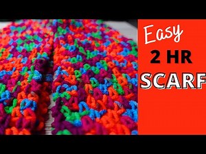 Crochet Scarf for Beginners (Take 26) | How to Crochet FRUIT LOOPS Scarf in 2 Hours!