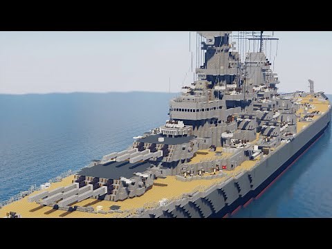 Minecraft Iowa Class Battleship Tutorial (2/6)