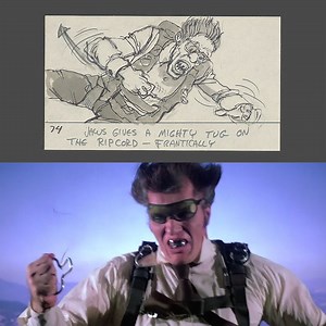 Storyboard to screen: Bond and Jaws’ high altitude fall from MOONRAKER. | James Bond 007