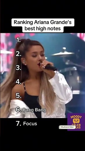 Ariana Grande's High Notes Ranked From 7 To 1!