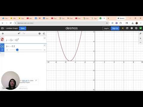 Understanding Horizontal Shift in Quadratic Functions using Desmos