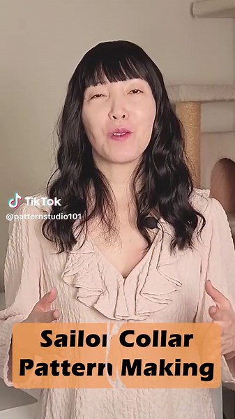 In this video, I'm showing you how to draft a sailor collar pattern. I'll walk you through the steps to get that perfect shoulder overlap and draft both the under collar and top collar. For a better understanding, make sure to also check out episode 15 on Peter Pan Collar Pattern Making. Find the entire tutorial on my YouTube channel! . . . . #patterndesign #fashiondesign #patternmaking #drafting #patterntutorial #patterncutting #sewingpattern #short #reelsfbシ #reelsfypシ゚ #fashion #DIY #patternm