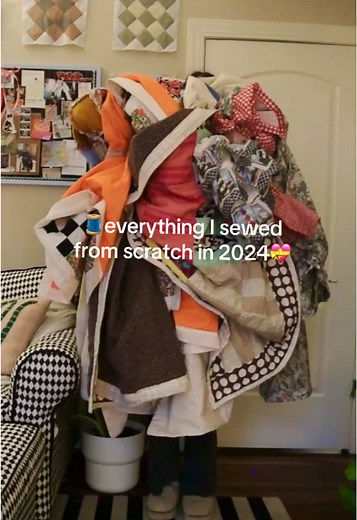 ALL PROJECTS PATTERNS ARE LINKED IN MY RECENT SUBSTACK POST 💟 #sewing #ootd #secondhandfashion #quilting #slowfashion #style #sewingtiktok #beginnersewing