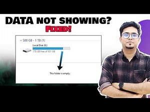 Recover Hidden Files from USB/Hard Drive | Hard Drive Not Showing Data [ 100% Fixed✅]