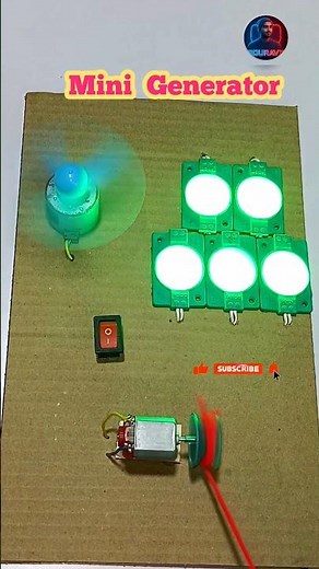 Turning a Gear Motor Into a Mini Power Generator | Lights 5 LEDs + Runs a DC Motor